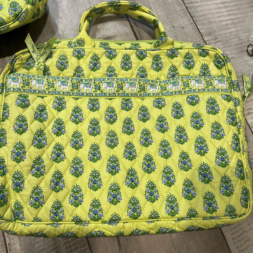 VERA BRADLEY Citrus Lime Elephant retired 2 piece set BIN AH - Picture 7 of 9